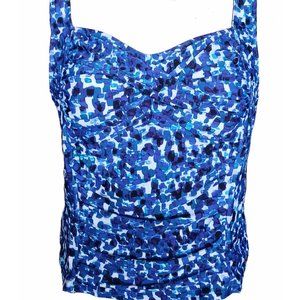 Tankini Top Size 24 by Swimsuits for All Bathing Suit Top 24W D/DD Cup NEW w/TAG
